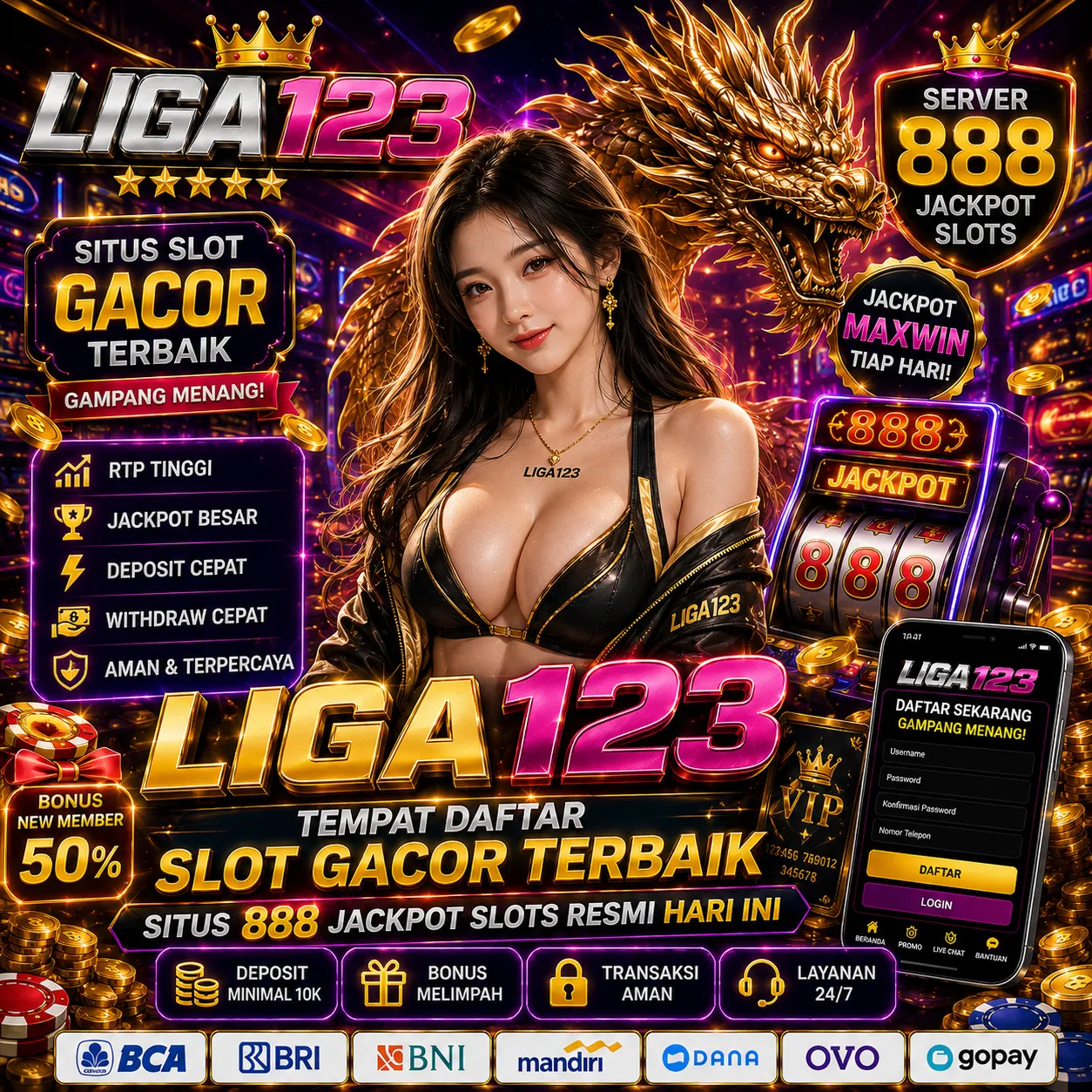 LIGA123: Daftar Situs Slot Gacor Hari Ini Jackpot 888 Slots Online Terbaik